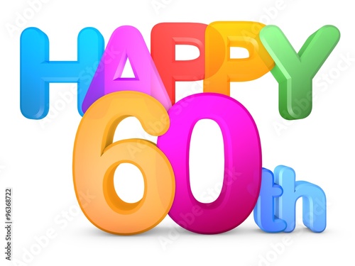 Canvas Print Happy 60th Title