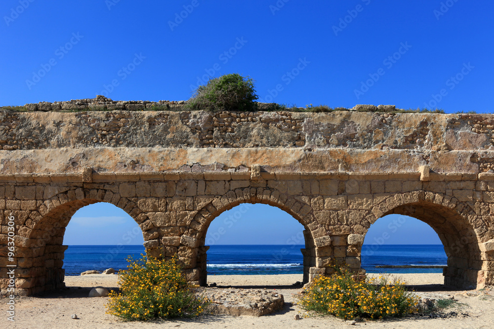 Caesarea aqueduct, Israel.