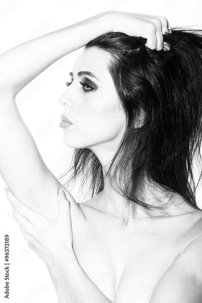 Naklejka premium Naked young woman