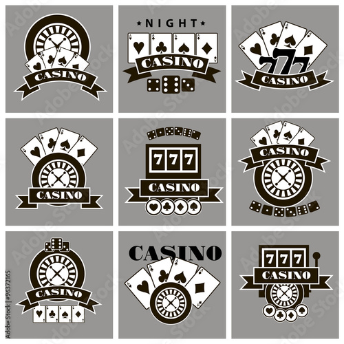 Set of 9 posters Casino