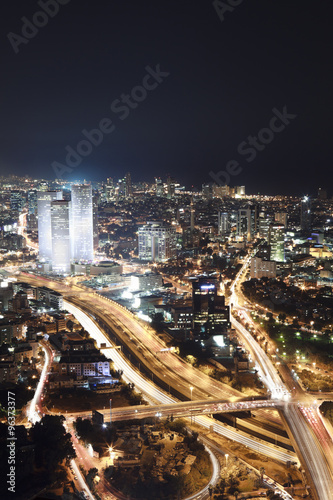The Tel aviv skyline - Night city