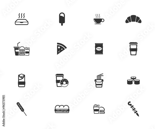 Fast food simply icons