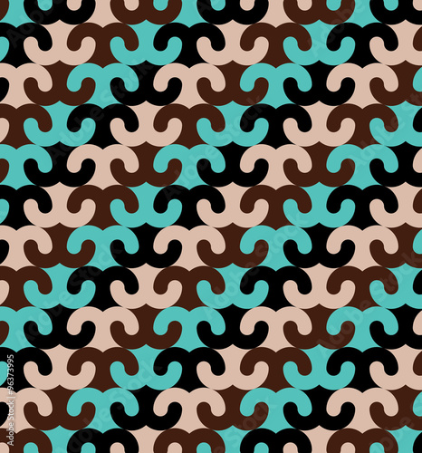 Vector oriental ornamental seamless pattern withhorns element.