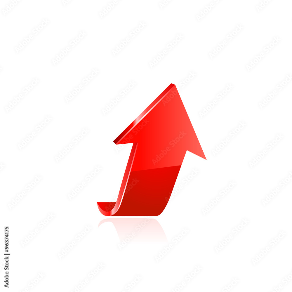 Red arrow. Vector