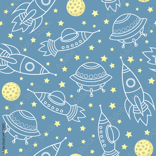 vector seamless space pattern