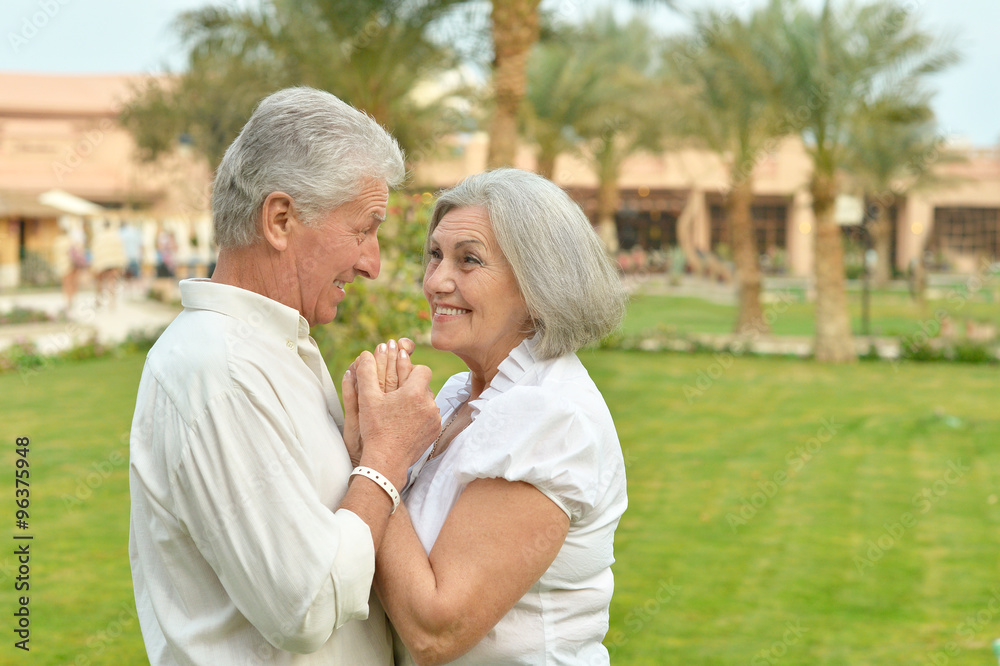 Senior couple  at hotel resort