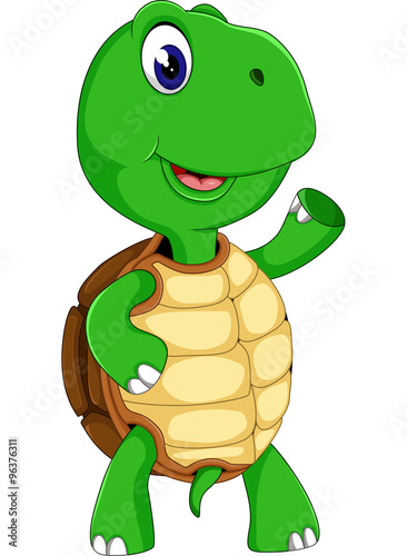 Cute cartoon turtle of illustration 