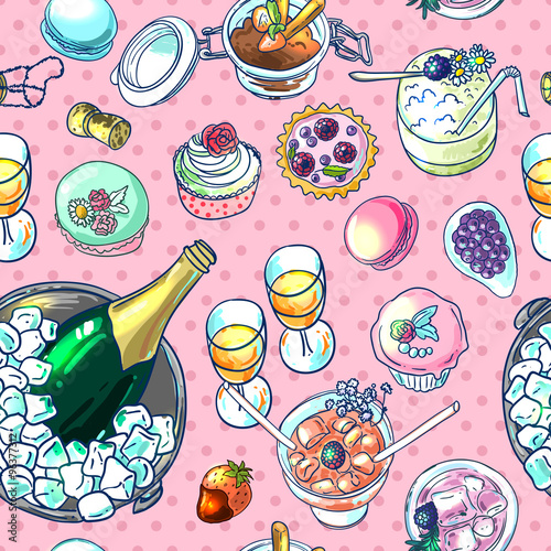 champagne and sweets