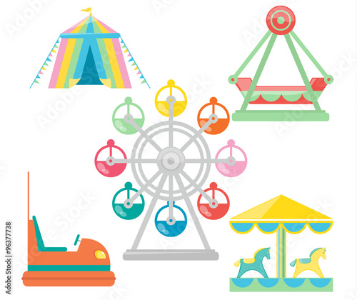 Amusement park icons