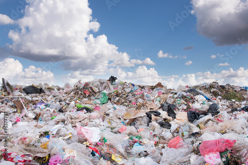 Land of garbage and sky. HDR fusion image