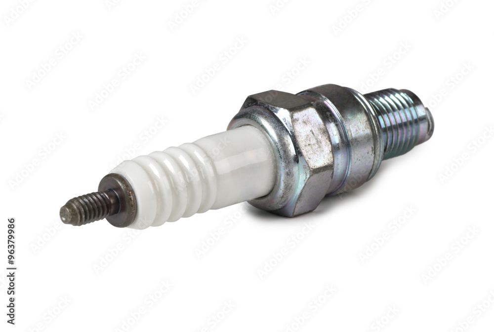 Spark plug for car on a white background Spark plug for car on a white background