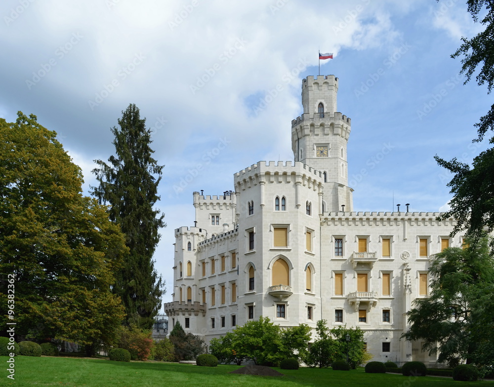 Hluboka castle in Czech republic