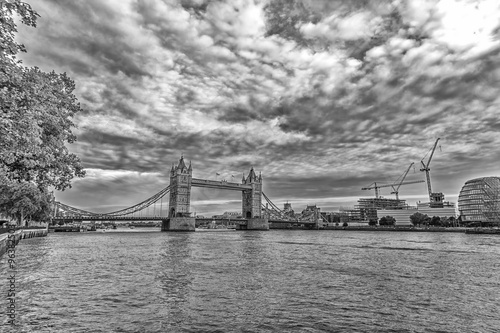 London bridge view from the Thames #96382503
