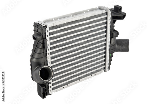 radiator intercooler on white background