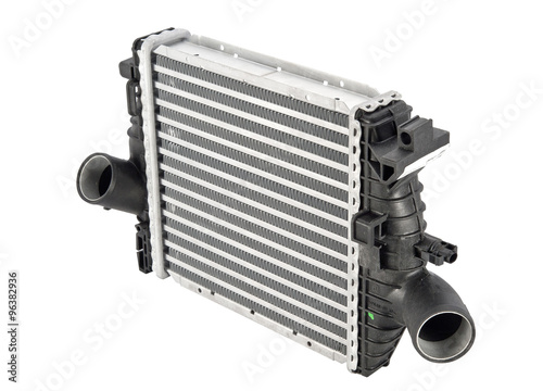 radiator intercooler on white background