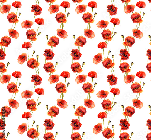 Floral seamless pattern with poppies  © zzorik