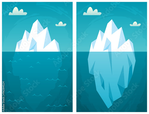 Iceberg / Cartoon iceberg in 2 versions. 