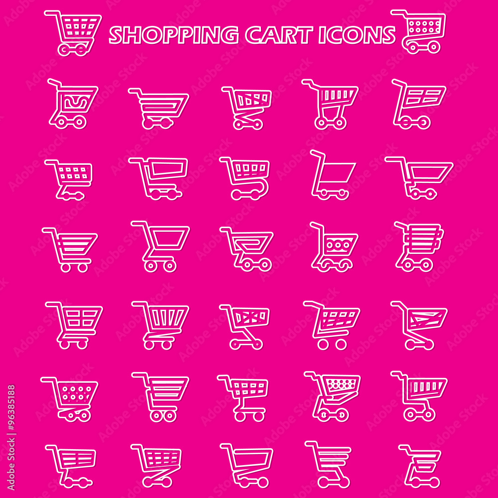 White stripe cart White stripe cart