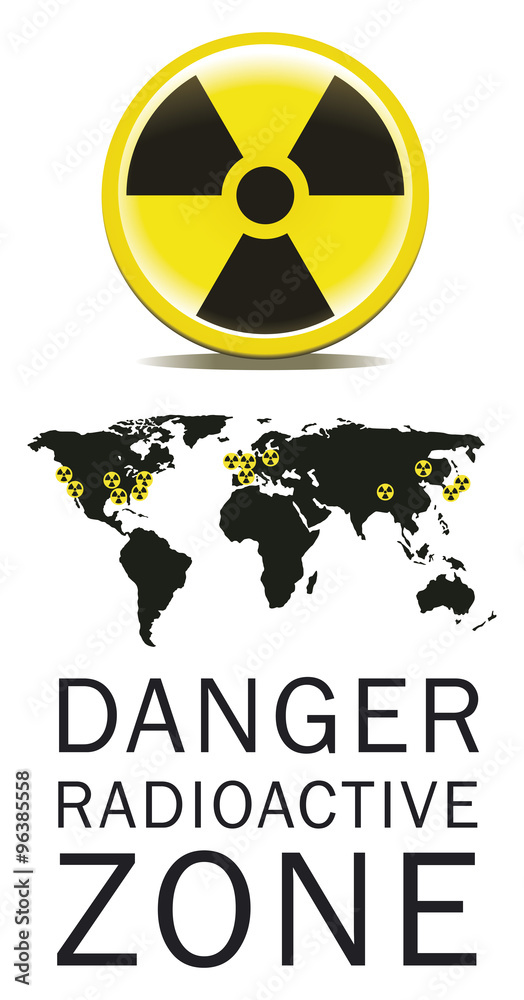 Fototapeta premium danger radioactive zone