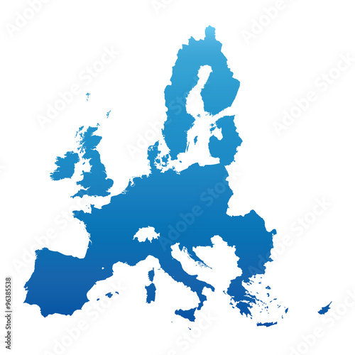 blue map of European Union