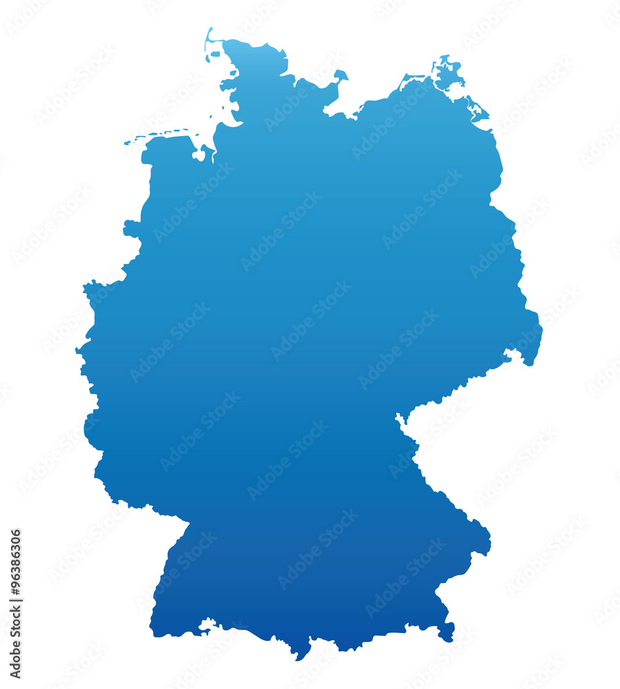 blue map of Germany