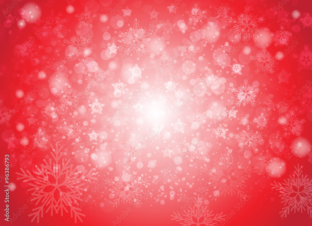 ed bokeh snow flake background