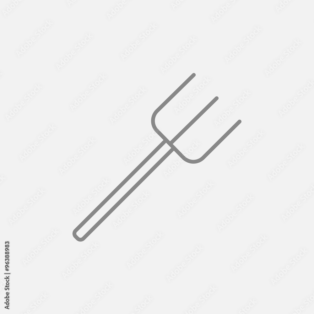 Pitchfork line icon. Stock Vector Adobe Stock