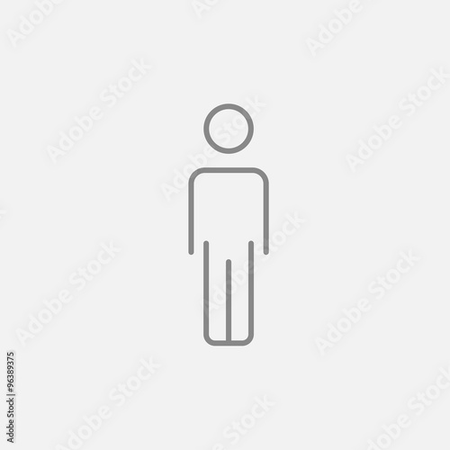 Businessman standing line icon.