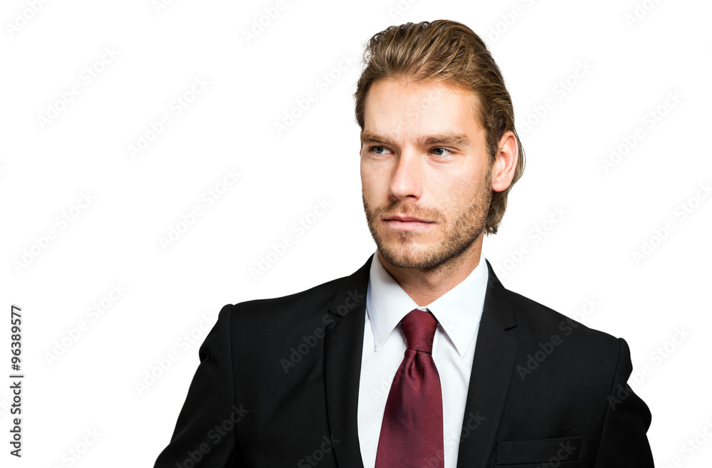 Handsome businessman isolated on white Handsome businessman isolated on white