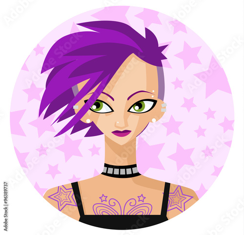 mujer gótica punk