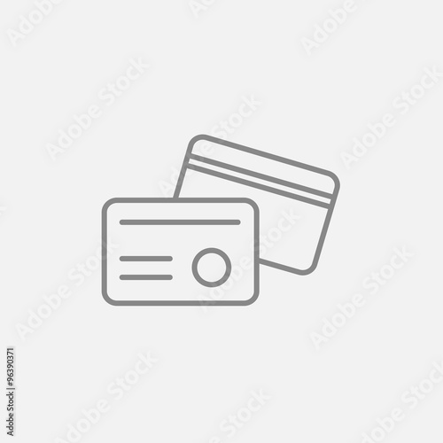 Identification card line icon.