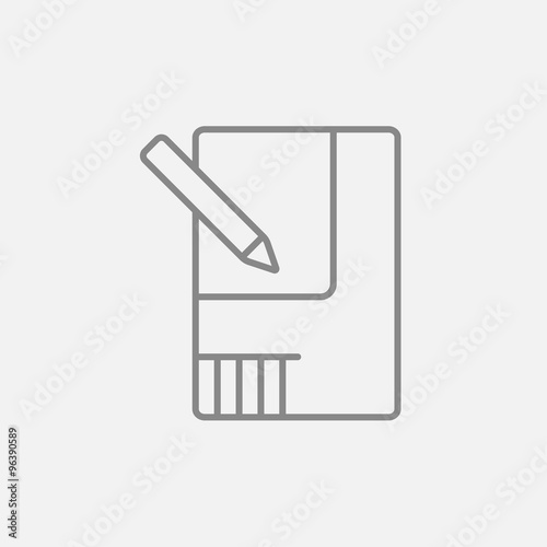 Layout of the house line icon.