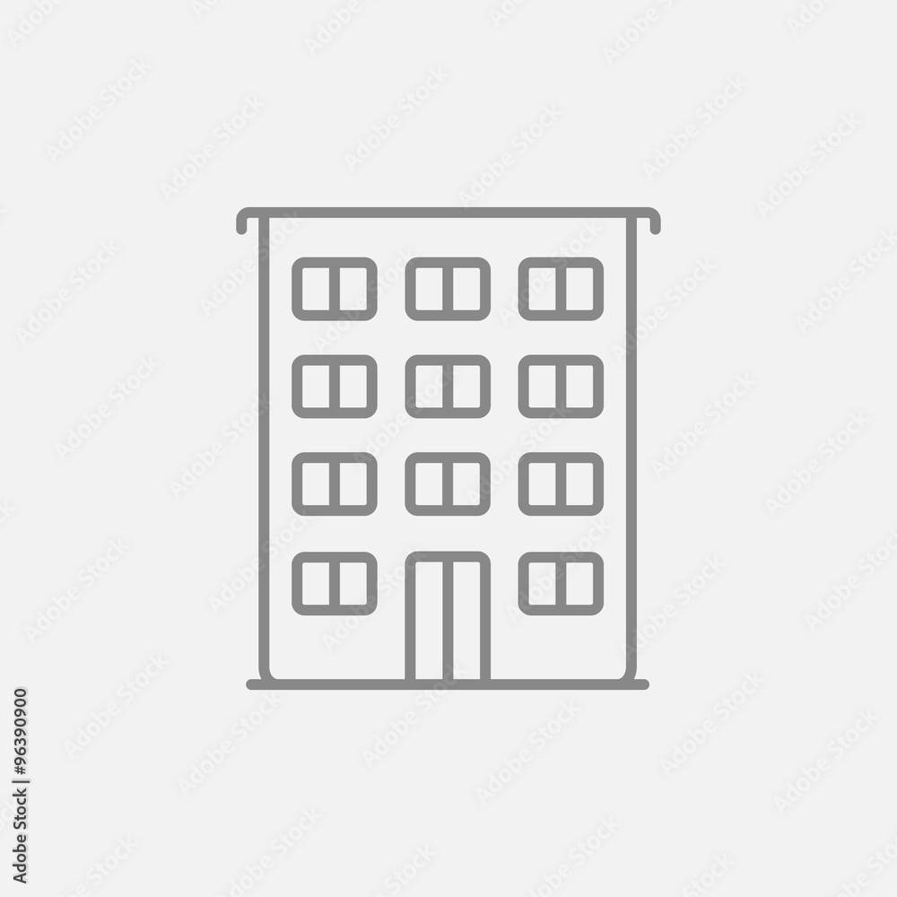 Residential building line icon. Residential building line icon.