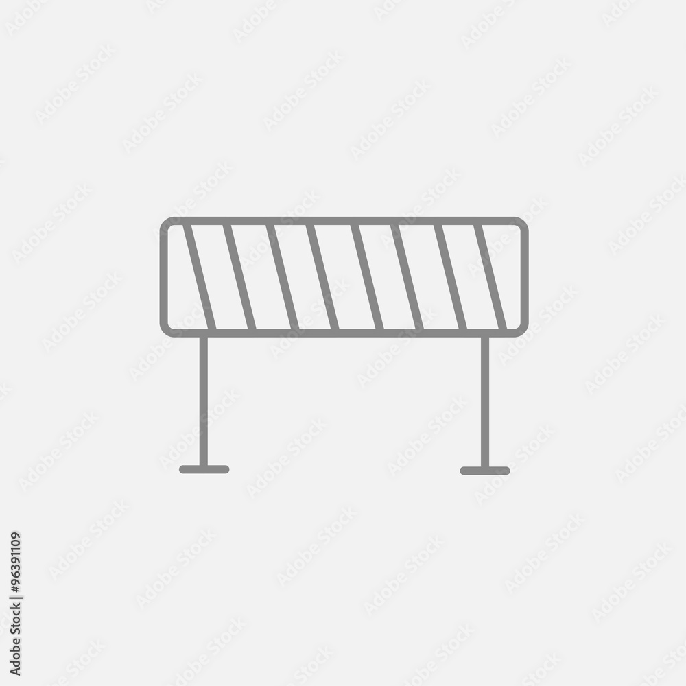 Road barrier line icon. Road barrier line icon.