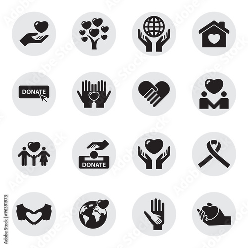 Charity and love icons