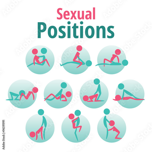 Infographics vector template - sexual positions, kama sutra