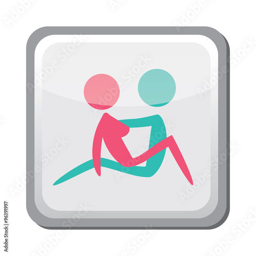 Sexual position vector icon, kama sutra