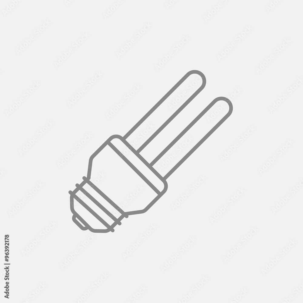 Energy saving light bulb line icon. Energy saving light bulb line icon.