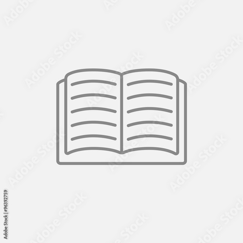Open book line icon.