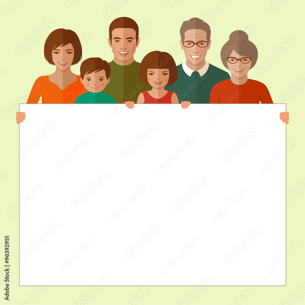happy vector family portrait, cartoon people illustration, happy vector family portrait, cartoon people illustration,