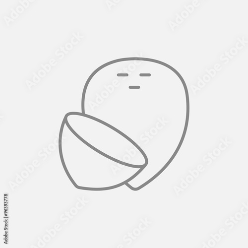 Coconut line icon.