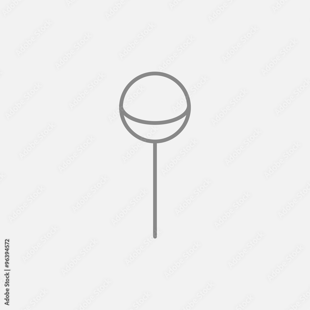 Round lollipop line icon.