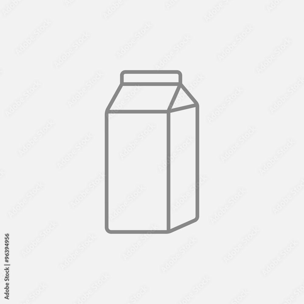 Packaged dairy product line icon. Packaged dairy product line icon.