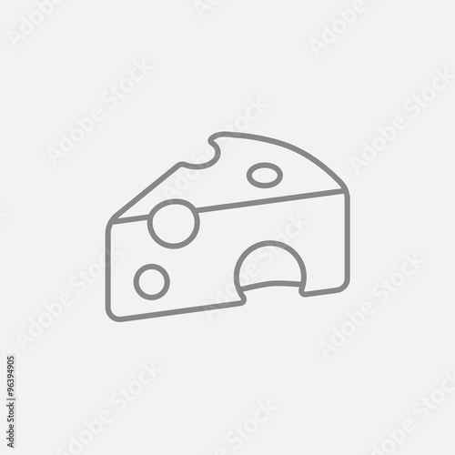 Piece of cheese line icon.