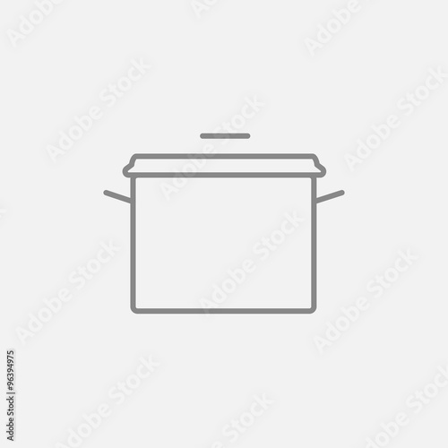 Saucepan line icon.