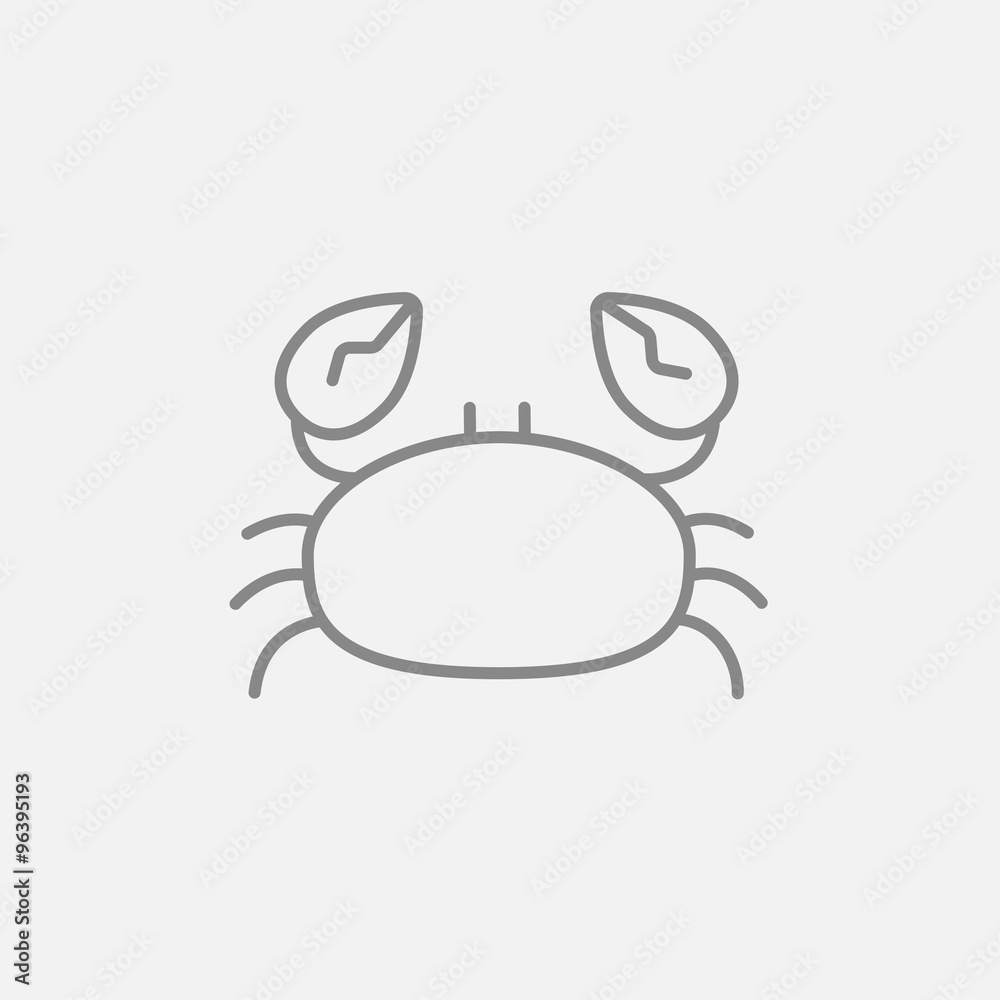 Crab line icon. Crab line icon.