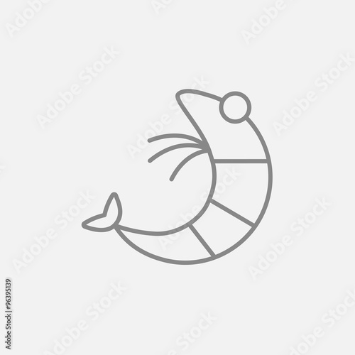 Shrimp line icon.