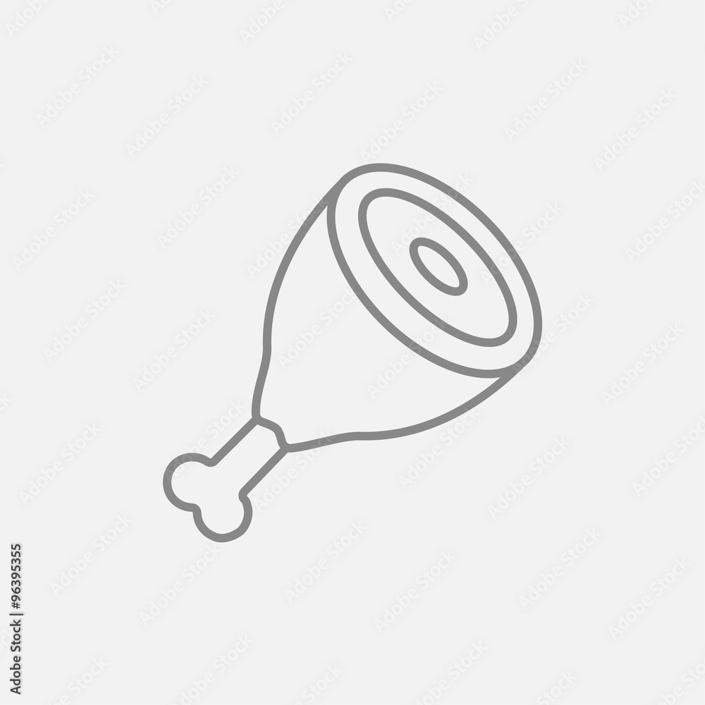 Meat line icon. Meat line icon.