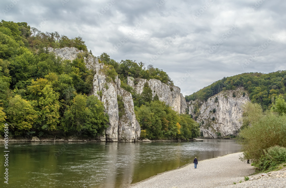 Fototapeta premium the rocky shores of the Danube, Germany