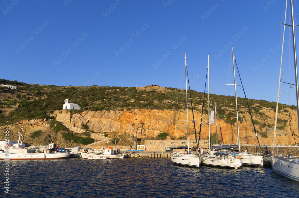 The harbor of Sifnos island, Cyclades, Greece